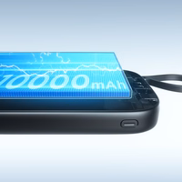 Portatīvais lādētājs Joyroom JR-PBF17 22.5W 10000mAh ar iebūvētu USB-C kabeli + 0.25cm USB-C kabelis - melna