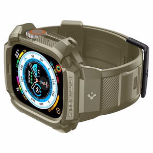 Spigen Rugged Armor Pro - Siksniņa ar korpusu Apple Watch Ultra 49 mm (Vintage Khaki)