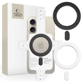 Gredzens Tech-Protect MMP-100 ar MagSafe (2 gab.) - balta - melna