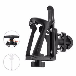 Rockbros 2-3D regulējams pudeles turētājs velosipēdiem un motocikliem – melns