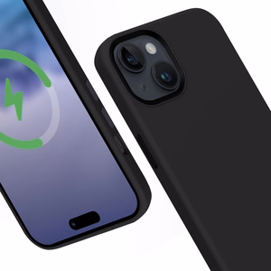 Crong Color Cover LUX Magnetic vāciņš ierīcei iPhone 15 Plus, saderīgs ar MagSafe, melns