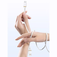 Dudao L25T USB-A - USB-C silikona kabelis 5A 1m - balts