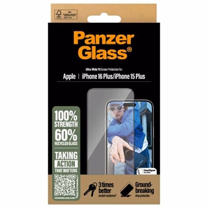 PanzerGlass aizsargstikls iPhone 16 Plus 6.7" īpaši plats 2863