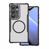 Defender Carbon Mag viedtālruņa apvalks Samsung Galaxy S26 Ultra melns