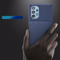 Thunder viedtālruņa apvalks elastīgs bruņu apvalks Samsung Galaxy A73 zila