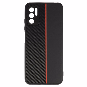 Tel Protect OGLEKĻA apvalks Xiaomi Redmi Note 10 5G melns ar sarkanu svītru