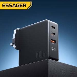 Lādētājs Essager GaN Journey melns 140W (2xPD / QC3.0)