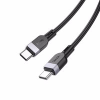 Silicone Cable USB C to USB C Hoco 3A 60W 3 m X109 black
