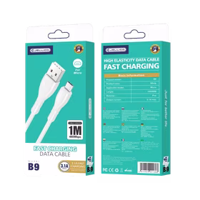 JELLICO kabelis B9 Micro USB 3.1A 1M Balts