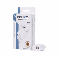 Beline Tīkla lādētājs 1x USB-C + 1x USB 20W balta (tikai galviņa) PD 3.0 + QC 3.0 BLN2CW20