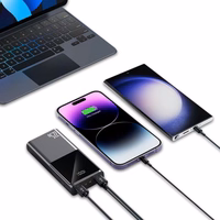 Portatīvais lādētājs Tech-Protect PB13 20000mAh 22.5W 2x USB-A / USB-C / Lightning ar USB-C / USB-A kabeli - pelēka