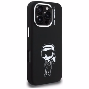 Karl Lagerfeld Silikona Karl Sketch MagSafe Maciņš for iPhone 16 Pro Max - melns