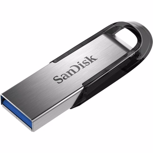SanDisk zibatmiņa 64GB USB 3.0 Ultra Flair sudraba