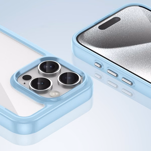 Outer Space viedtālruņa apvalks ar gēla rāmi iPhone 16 Pro - zils