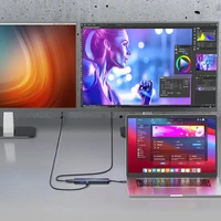 USB-C 6 in 1 Hub Wozinsky WHBC10Y4S daudzfunkcionāls, alumīnijs, ar 25 cm kabeli - pelēks