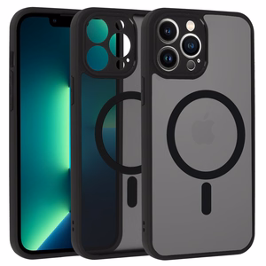 Pilnīgs matēts Mag vāks viedtālrunim Iphone 13 Pro Max - melns