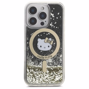 Hello Kitty Šķidrais Spīdums Fever Magnētiskais Viedtālruņa apvalks iPhone 16 Pro Max - Zelta