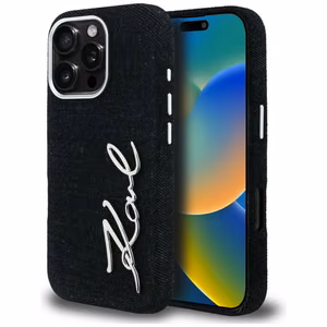 Karl Lagerfeld FW Jeans Signature Logo Maciņš iPhone 16 Pro Max - melns