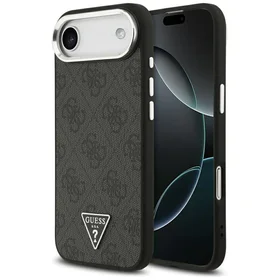 GUESS viedtālruņa apvalks (m) IPHONE 17 Air ar MagSafe saderīgs PU 4G W/Triangle Logo SL - melns