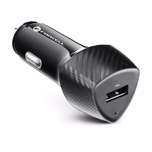 Автомобильное зарядное устройство Forcell F-Energy Carbon USB A QC3.0 3A 18W CC50-1A чёрное