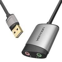 Ārējā USB skaņas karte Vention CDKHB, TRS 3.5mm, 0.15m (pelēka)
