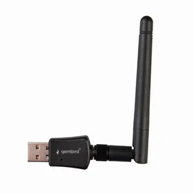GEMBIRD tīkla karte USB A ar noņemamu antenu WiFi WNP-UA300P-02 melna