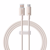 Ātrās uzlādes kabelis Baseus USB uz USB-C Habitat Series 1m 100W (rozā)