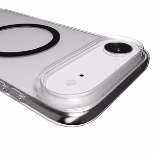 Puro Lite Mag TPU+PC magnētiskais viedtālruņa apvalks iPhone 17 Air - caurspīdīgs ar melnu gredzenu
