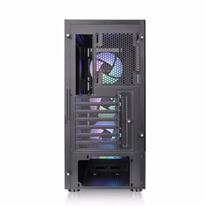 Thermaltake S200 TG ARGB datora korpuss, Midi Tower, melns