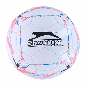 Slazenger football, size 5, White / Pink