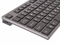 A4Tech KV-300H keyboard USB QWERTY melns, pelēks