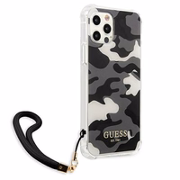 Guess GUHCP12LKSARBK iPhone 12 Pro Max 6.7" melns/melns cietais apvalks Camo kolekcija