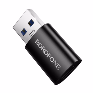 Borofone adapteris BV26B - USB uz Type C - melns