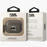 Karl Lagerfeld KKLAP2HNIKTCK AirPods Pro 2 apvalks melns/melns Ikonik Karl Lagerfeld