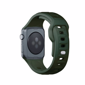 3mk silikona siksniņa Apple Watch, 42/44/45/46/49 mm, tumši zaļš, lielais izmērs