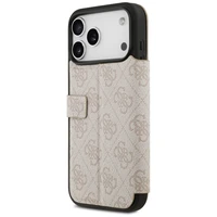 Guess Book 4G Metal Logo viedtālruņa apvalks iPhone 17 Pro Max - rozā