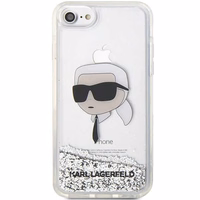 Karl Lagerfeld KLHCI8LNKHCH iPhone 7/8/SE 2020/2022 sudraba/sudraba cietais apvalks Mirdzošs Karl Galva