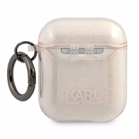 Karl Lagerfeld Glitter Choupette AirPods 1/2 vāciņš zelta krāsas