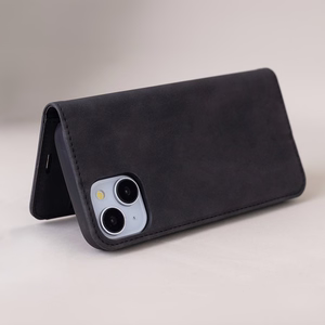 Smart Suede viedtālruņa apvalks Samsung Galaxy A15 4G / A15 5G melns