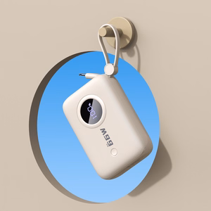 Portatīvais lādētājs Dudao K14 10000mAh ar USB-C / Lightning kabeļiem (smilškrāsas)