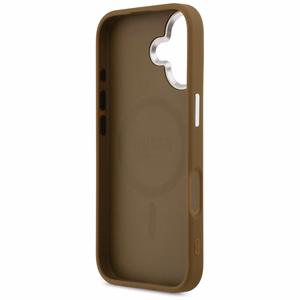 Guess Trīsstūra logotipa magnētiskais apvalks iPhone 17 - brūns