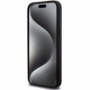 BMW M Silikona rakstains Magnētiskais viedtālruņa apvalks iPhone 15 Pro Max - melns