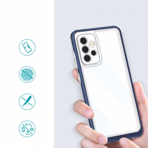 Clear 3in1 viedtālruņa apvalks Samsung Galaxy A73 rāmja gēls zila
