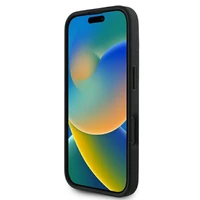 Karl Lagerfeld 3D Gumijas Paraksts Viedtālruņa apvalks iPhone 16 - melns