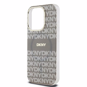DKNY IML Mono un Stripe Magnētiskais viedtālruņa apvalks iPhone 15 Pro Max - bēšs