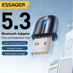 Adapteris Essager Bei melns (USB / Bluetooth 5.3)