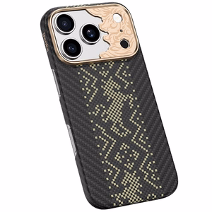 Melns Benks Magnetic Armor Air Knight kevlara vāciņš ar metāla rāmi (C.K.FL.AP.GD.X073), paredzēts iPhone 18 Pro Max / iPhone 17 Pro Max