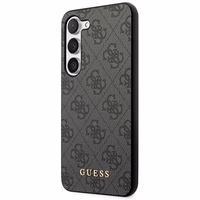 Guess GUHCS23SG4GFGR S23 S911 pelēks/pelēks cietais apvalks 4G Metal Gold Logo