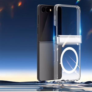 Caurspīdīgs Dux Ducis Clin Mag vāciņš ar MagSafe atbalstu Samsung Galaxy Z Flip8 tālrunim