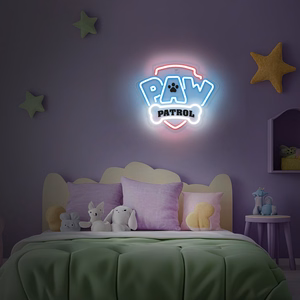 Piekarināms Paw Patrol LED neona gaismeklis uz organiskā stikla – logotips OW-130146